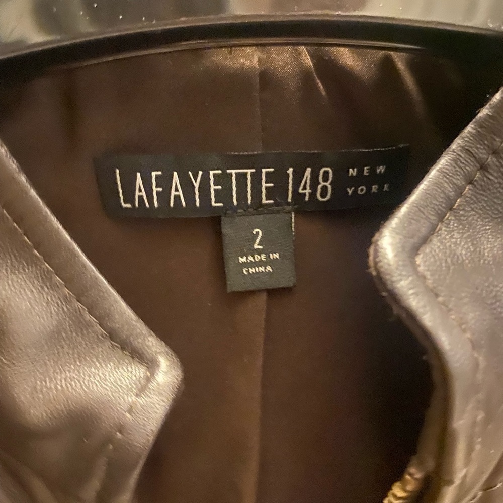 Lafayette 148 100% leather jacket